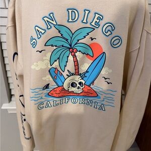 Pacific and Co “San Diego” Hoodie with Embroidered Palm Design
